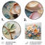 Rose rose, fleur de lotus pastel sur fond bleu rétro - lotus-1697139900-1697139901