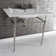 Edwardian Ceramic Rectangular Console Bathroom Sink with Overflow