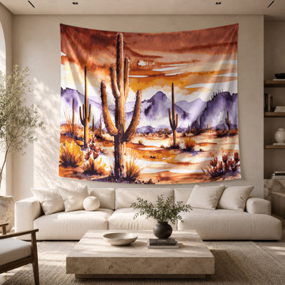 Southwestern Plants Saguaro Cactus 186 Wall Tapestry