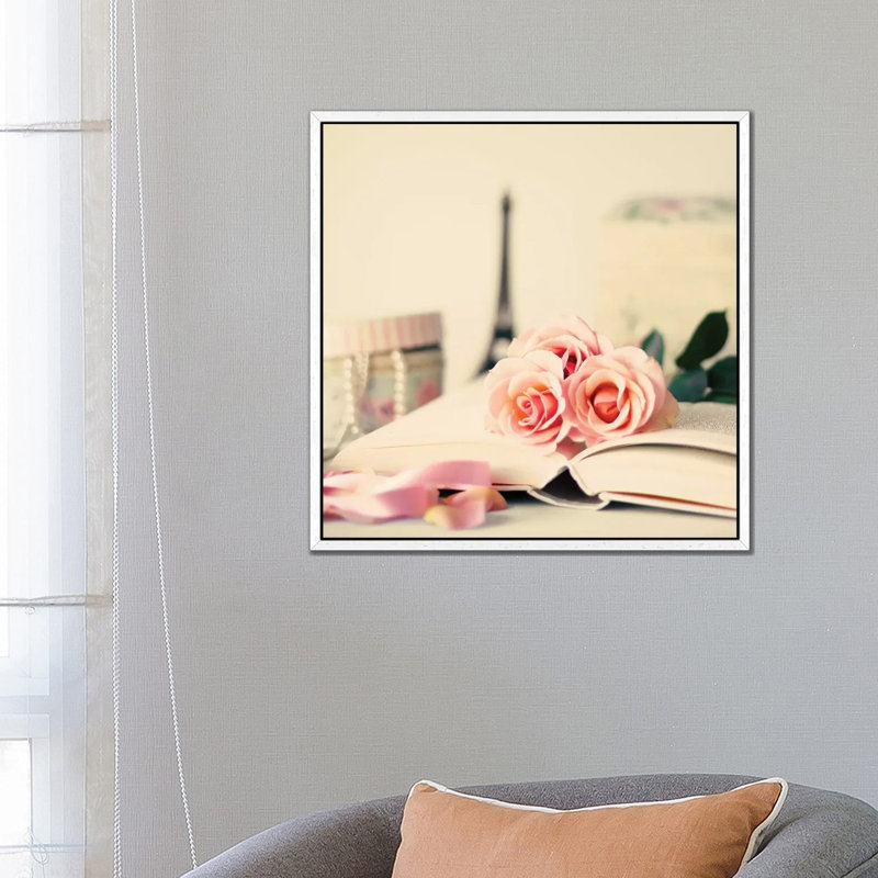 French Decors by Caroline Mint - Print on Canvas, White Framed, 66.04 cm H x 66.04 cm W