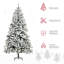 Grand sapin de Noël artificiel enneigé avec branches réalistes, vert