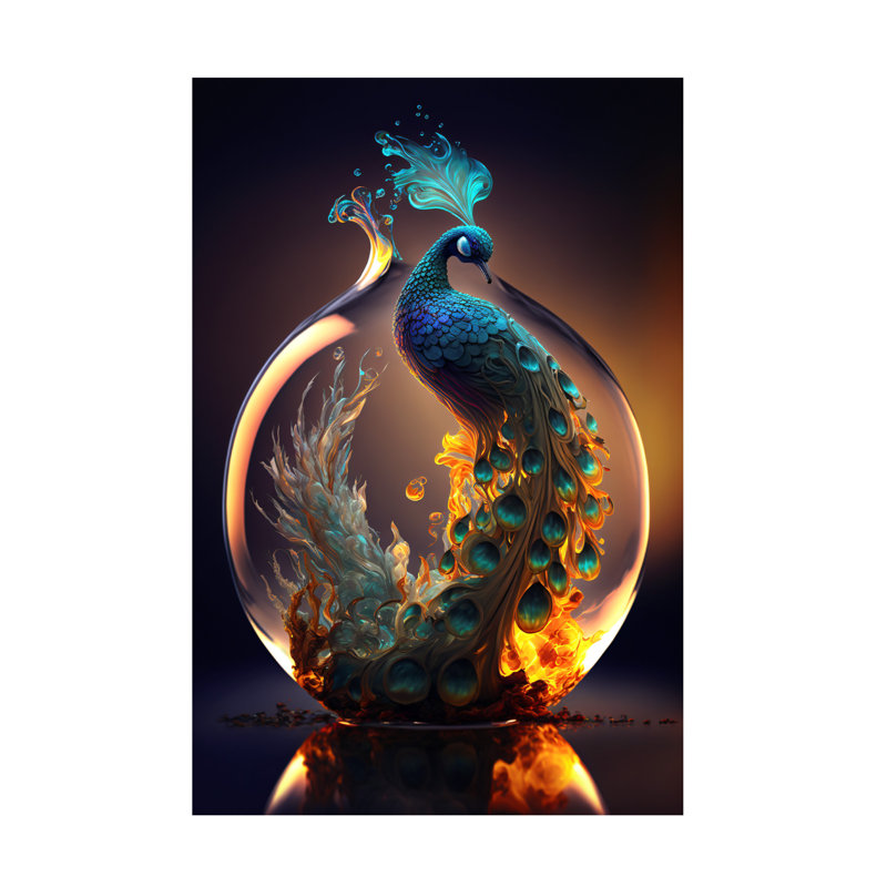 Ray Heere Proud Peacocks 38 Canvas Art, H 24 po x l 16 po x P 2 po