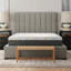 Matelas en mousse viscoélastique gélifiée 12 "avec support de bord et base à grille d'aération 12"