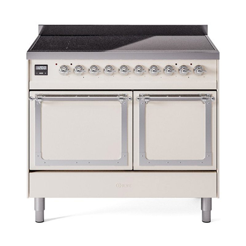 ILVE Nostalgie II Noblesse 40 in Induction Range, Antique White/Chrome