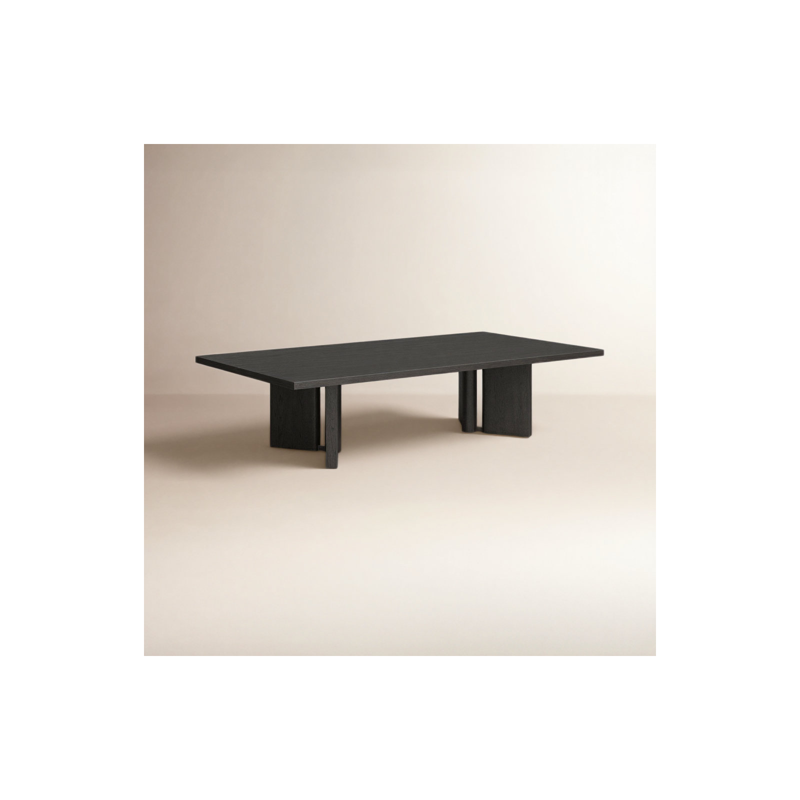 Single Coffee Table, Smoked Black Veneer