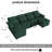 Balendin 111.8'' Soft U-Shape Sectional Couch Upholstered Sofa, Comfy Modular Cloud Couch-653119457