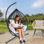 Garden Swing Egg Chair Seat Rattan Hanging Hammock With Cushions-124822028-124822024