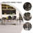 Tempered Glass Stainless Steel black Dining Table-1003059329