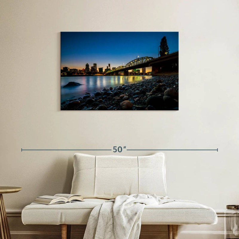 Sireci Portland Skyline Night, 24" H x 36" W