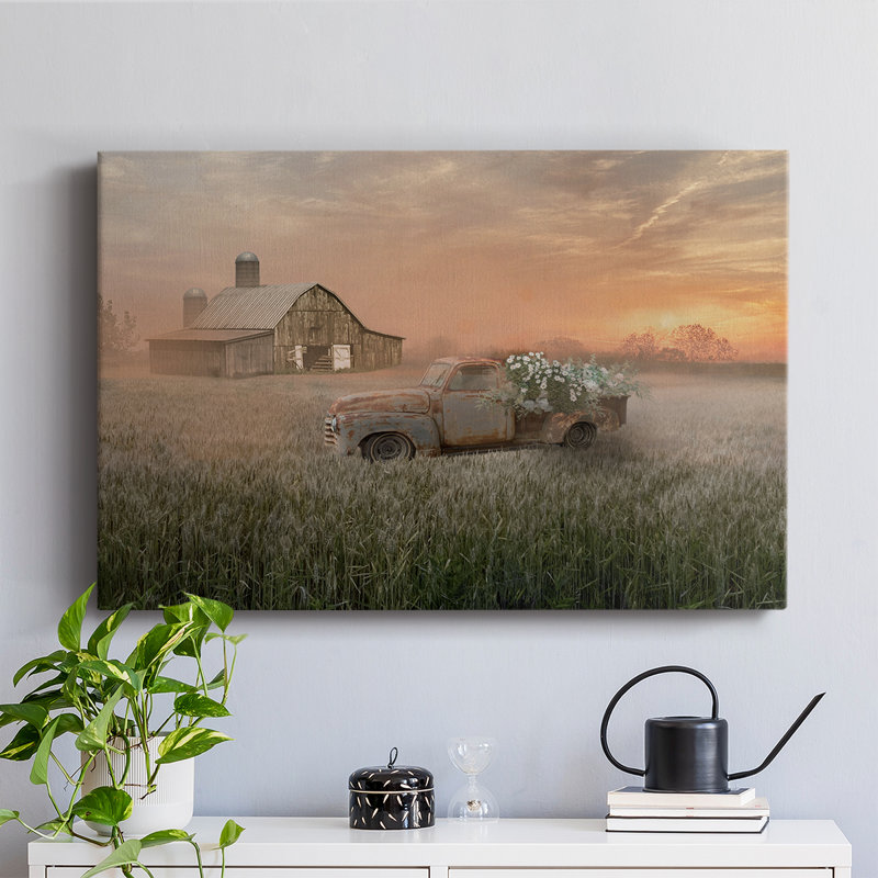 Tôt le matin, brouillard - galerie Cavas, H 12 po x l 18 po
