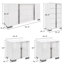 5 Pieces Queen Size Bedroom Furniture Set, White-466013590-466013591