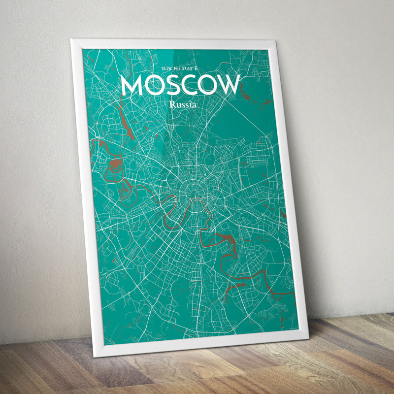 Moscow City Map - No Frame Print, 43.2cm H x 27.9cm W x 0.13cm D