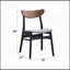 Ensemble de salle à manger contemporain 5 pièces noir et noyer avec 4 chaises d'appoint