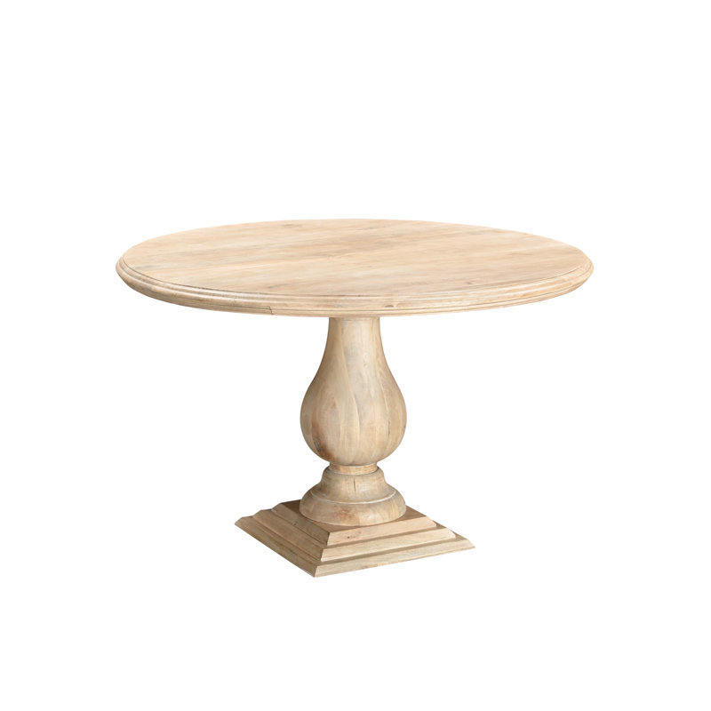 Josiane Round Solid Wood Dining Table, Natural