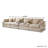 Kyna Upholstered 4-Piece Linen Slipcovered Sofa-155909847