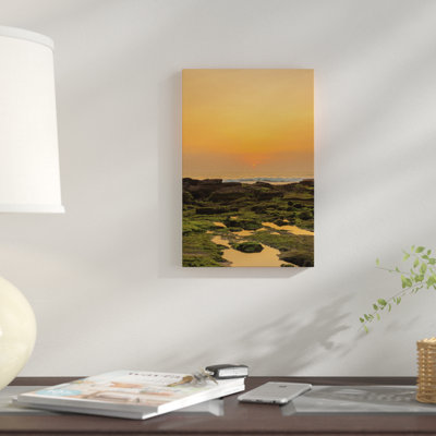 « balise crépuscule reflection », reproduction de photo sur toile