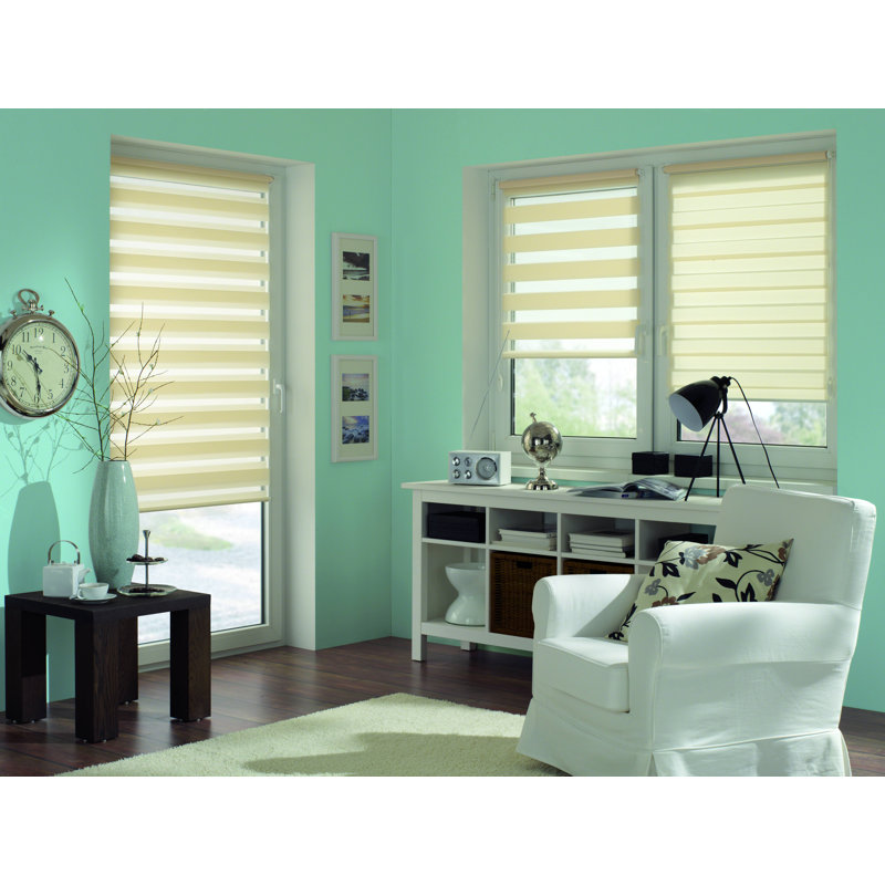 Easyfix Sheer Roll-Up Shade, Cream, 120cm W x 150cm L