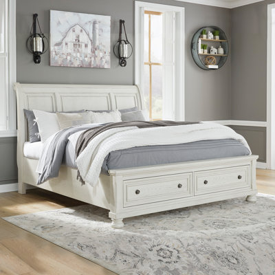 Geovana Sleigh Storage Bed