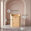 Petit bureau de réception en forme de U pour le bureau et la zone de réception, comptoir d'accueil compact et moderne pour la réception-129605868