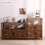 Buffet en bois massif brun-379355079
