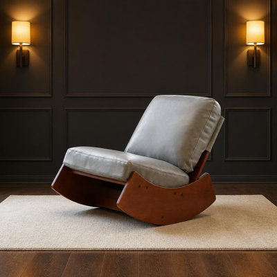 Chaise berçante moelleuse et ergonomique avec structure robuste et durable, rembourrage doux de qualité supérieure, siège d'appoint à mouvement doux et coulissant avec support confortable pour se détendre, allaiter, lire et se détendre après de longues journées