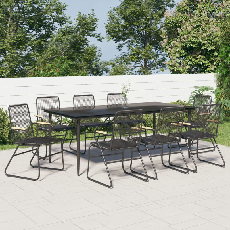 Ensemble repas d'extérieur rectangulaire Catarcio, L 78,7 po x l 39,4 po x H 29,1 po, 8