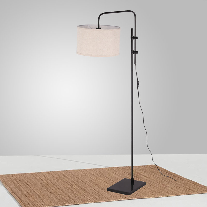 67.5'' Swing Arm Floor Lamp with Outlet