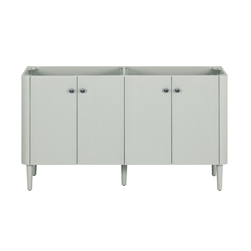 Haley 60 in. Double Sink Bathroom Vanity in Soft Sage