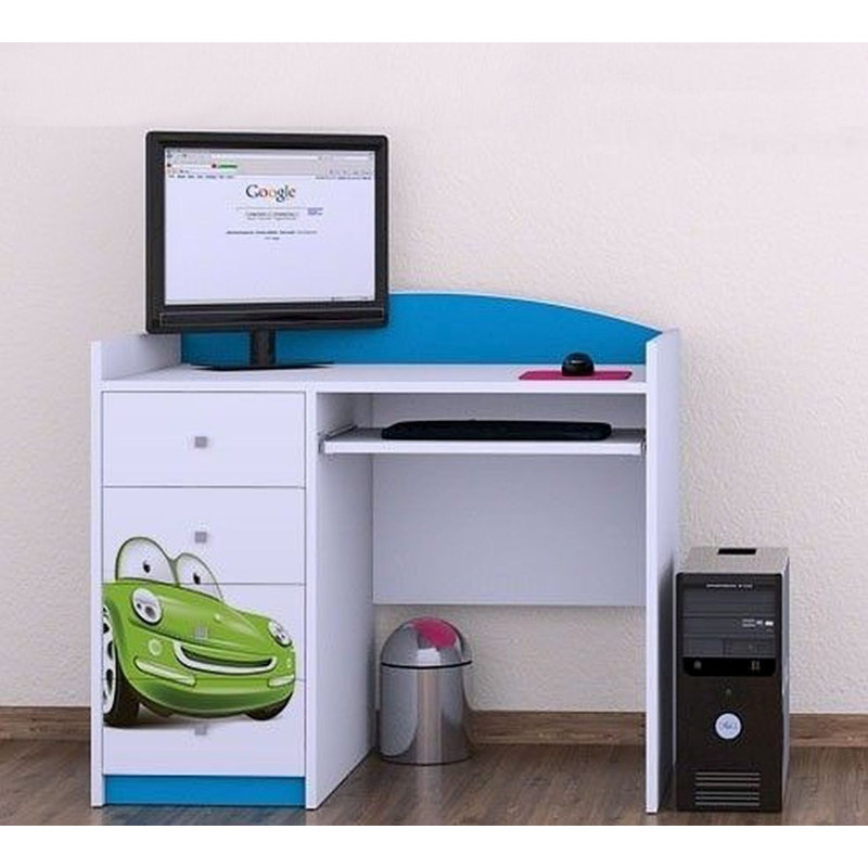 Ondine Car 100cm W Computer Desk, Blue