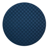 Black Check Faux Leather Placemat