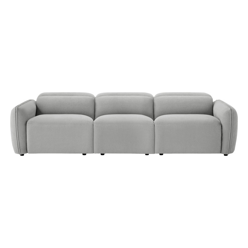 Bayne 3 Pieces Upholstered Power Recliner Sectional Sofa , Elite Dove