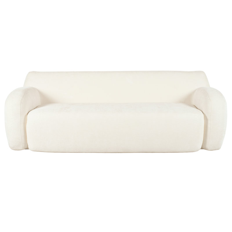 Courbé 81,5 po pour chambre à coucher, salon, appartement - 3 avec design ergonomique et zones de compression minimalistes en tissu courbé, très grands sièges, forme longue durée