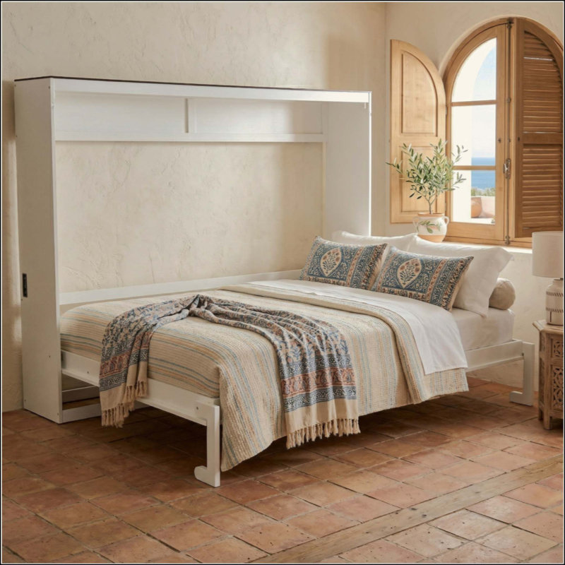 Lit escamotable mural et USB, White