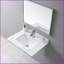 Comptoir de meuble-lavabo 31 po avec lavabo encastré en céramique & amp; Dosseret - Montary | Pierre frittée | Blanc