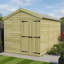 Total Sheds 8ft x 14ft Apex Garden Shed - Double Door - No Windows - Pressure Treated Timber - UK Manufactured