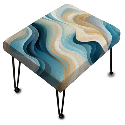 Coastal Harmony - Repose-pieds rectangulaire abstrait