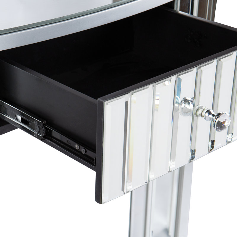 100cm Glass Top Console Table