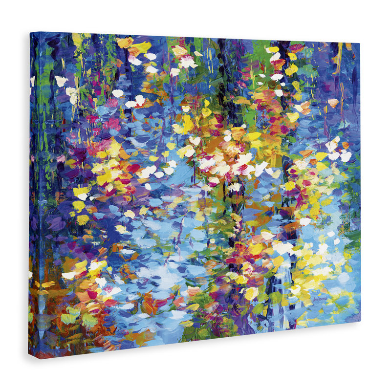 Stupell Industries, reflets colorés, fleurs du lac, estampe numérique de Leon Devenice, H 24 po x l 30 po x P 1,5 po