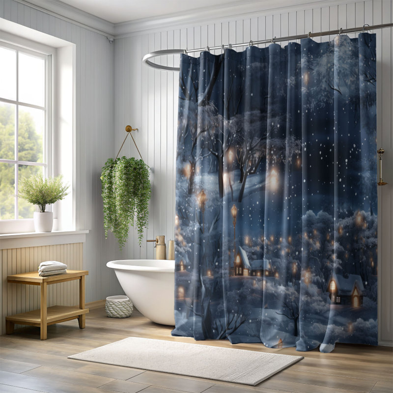 Rideau de douche Night Illumination - Premium, H 74 po x l 71 po