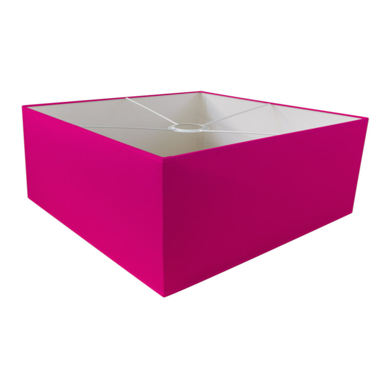 Messner 1 - Light Square/Rectangle Pendant, 27cm H x 45cm W x 45cm D, Hot Pink, Grey