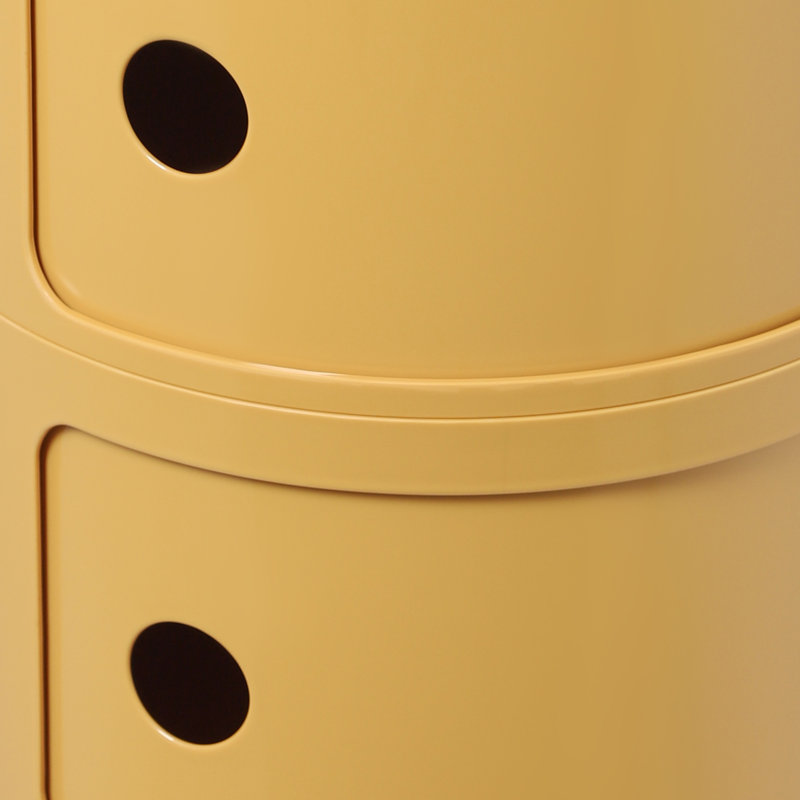 Rangement 4 tiroirs avec rangement, Jaune