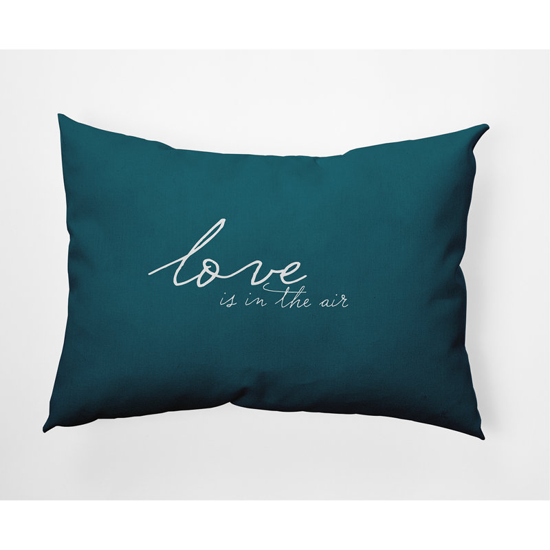 Reversible Throw Pillow, Teal Apetite