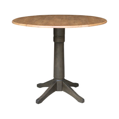 Extendable Round Solid Wood Dining Table