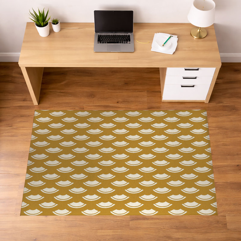 Corner Store Chair Mat, 36" W x 24" D, Golden Ochre