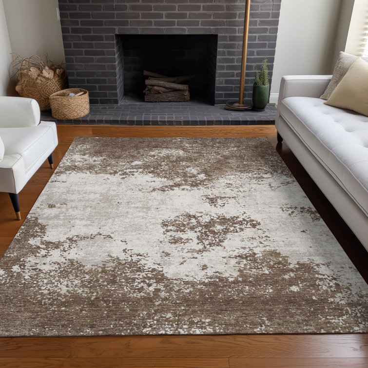 Machine Washable Indoor/Outdoor Chayden ACN1027 Black Rug