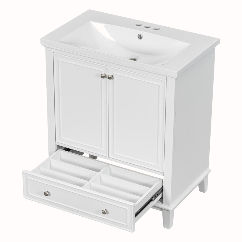 Meuble-lavabo 30 po avec lavabo, Blanc