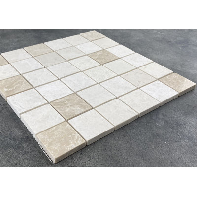 Carreau de mosaïque en marbre 2 po x 2 po