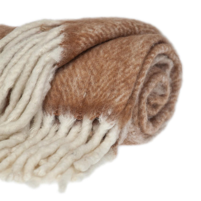 Jeté en mohair Ixia, Naturel