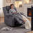 40" Wide 3-Motor Power Lift Recliner With Heat And Massage, Leather Upholstered Chair With Independent Head Back & Foot Adjustment-1927435702
