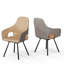 Ensemble de 2 chaises d'appoint rembourrées en cuir et en microfibre